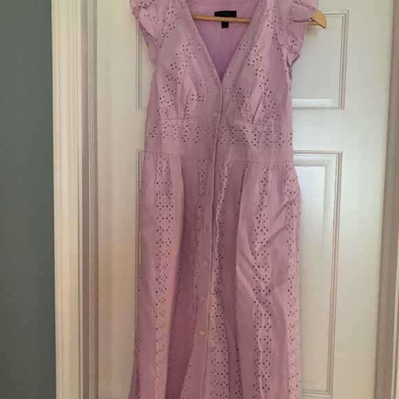 Jcrew lilac flutter sleeve dress new without tags - Picture 1 of 2
